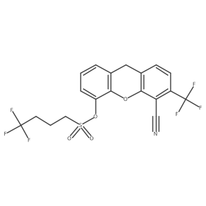1-Butanesulfonic acid, 4,4,4-trifluoro-, 5-cyano-6-(trifluoromethyl)-9H-xanthen-4-yl ester Structure