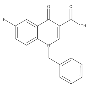 1-Benzyl-6-fluoro-4-oxo-1,4-dihydroquinoline-3-carboxylic acid结构式