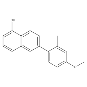 1-Naphthalenol, 6-(4-methoxy-2-methylphenyl)- Structure