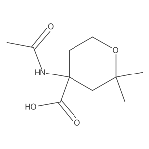 4-Acetamido-2,2-dimethyltetrahydro-2h-pyran-4-carboxylic acid Structure