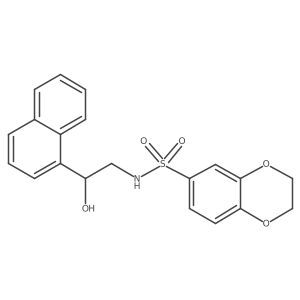 N-(2-hydroxy-2-(naphthalen-1-yl)ethyl)-2,3-dihydrobenzo[b][1,4]dioxine-6-sulfonamide结构式