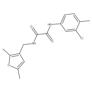 N1-(3-chloro-4-methylphenyl)-N2-((2,5-dimethylfuran-3-yl)methyl)oxalamide Structure
