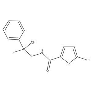 5-chloro-N-(2-hydroxy-2-phenylpropyl)thiophene-2-carboxamide结构式