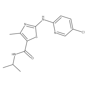 2-[(5-chloropyridin-2-yl)amino]-4-methyl-N-(propan-2-yl)-1,3-thiazole-5-carboxamide结构式