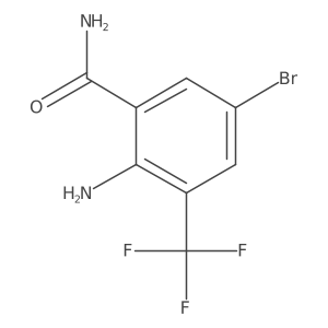 2-Amino-5-bromo-3-(trifluoromethyl)benzamide结构式
