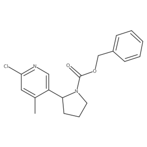 Benzyl 2-(6-chloro-4-methylpyridin-3-yl)pyrrolidine-1-carboxylate Structure