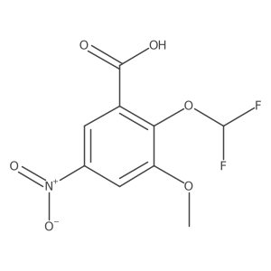 2-Difluoromethoxy-3-methoxy-5-nitrobenzoic acid结构式