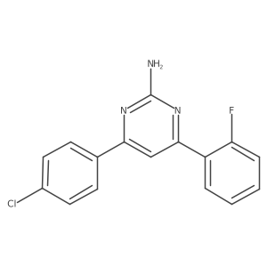 4-(4-Chlorophenyl)-6-(2-fluorophenyl)pyrimidin-2-amine结构式