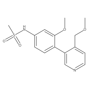 N-[3-methoxy-4-[4-(methoxymethyl)pyridin-3-yl]phenyl]methanesulfonamide Structure