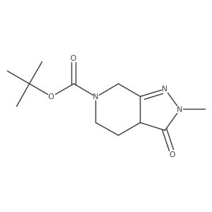 tert-Butyl 2-methyl-3-oxo-3,3a,4,5-tetrahydro-2H-pyrazolo[3,4-c]pyridine-6(7H)-carboxylate结构式