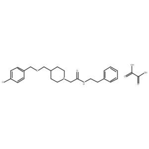 2-(4-(((4-chlorobenzyl)oxy)methyl)piperidin-1-yl)-N-phenethylacetamide oxalate Structure