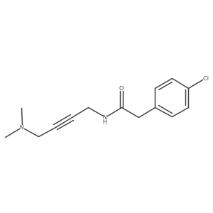 2-(4-chlorophenyl)-N-(4-(dimethylamino)but-2-yn-1-yl)acetamide Structure