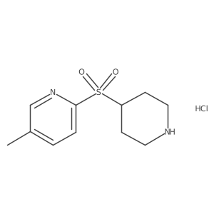 5-Methyl-2-(piperidin-4-ylsulfonyl)pyridine hydrochloride结构式