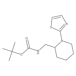 Tert-butyl ((1-(thiazol-2-yl)piperidin-2-yl)methyl)carbamate Structure