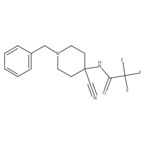 N-(1-Benzyl-4-cyanopiperidin-4-yl)-2,2,2-trifluoroacetamide Structure