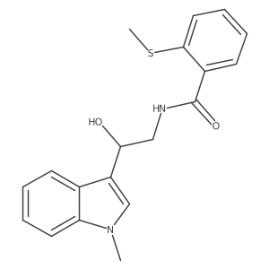 N-(2-hydroxy-2-(1-methyl-1H-indol-3-yl)ethyl)-2-(methylthio)benzamide结构式