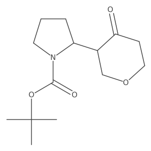 Tert-butyl 2-(4-oxooxan-3-yl)pyrrolidine-1-carboxylate Structure