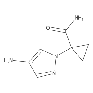 1-(4-Aminopyrazol-1-yl)cyclopropane-1-carboxamide结构式