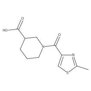 1-(2-Methylthiazole-4-carbonyl)piperidine-3-carboxylic acid Structure