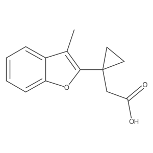 2-[1-(3-Methyl-1-benzofuran-2-yl)cyclopropyl]acetic acid结构式