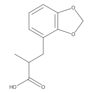 3-(1,3-Dioxaindan-4-yl)-2-methylpropanoic acid Structure
