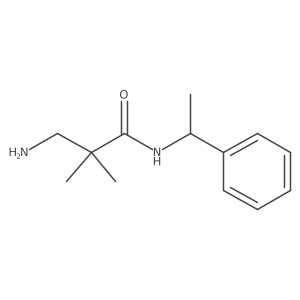 3-amino-2,2-dimethyl-N-[(1R)-1-phenylethyl]propanamide结构式