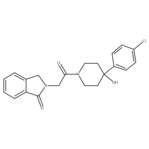 2-{2-[4-(4-chlorophenyl)-4-hydroxypiperidin-1-yl]-2-oxoethyl}-2,3-dihydro-1H-isoindol-1-one Structure