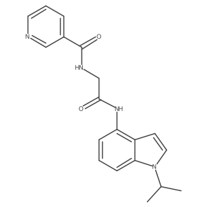 N-(2-oxo-2-{[1-(propan-2-yl)-1H-indol-4-yl]amino}ethyl)pyridine-3-carboxamide Structure