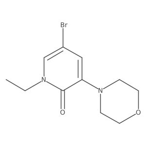 5-bromo-1-ethyl-3-morpholinopyridin-2(1H)-one结构式