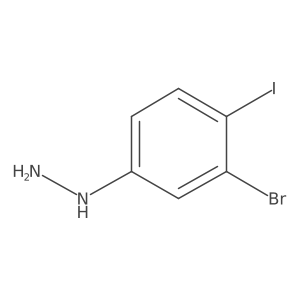 (3-Bromo-4-iodophenyl)hydrazine结构式
