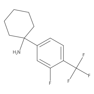 1-[3-Fluoro-4-(trifluoromethyl)phenyl]cyclohexan-1-amine Structure