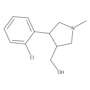 (4-(2-Chlorophenyl)-1-methylpyrrolidin-3-yl)methanol结构式