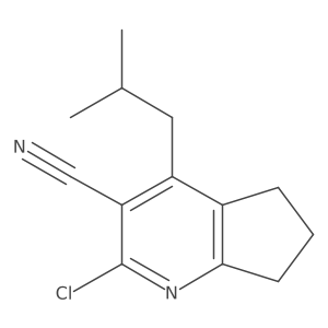 2-Chloro-4-isobutyl-6,7-dihydro-5H-cyclopenta[b]pyridine-3-carbonitrile Structure