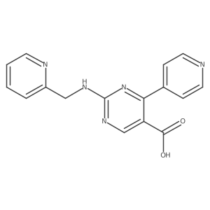 4-(4-Pyridyl)-2-[(2-pyridylmethyl)amino]-5-pyrimidinecarboxylic acid Structure