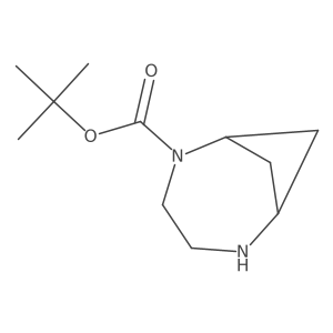 Tert-butyl 2,5-diazabicyclo[4.1.1]octane-2-carboxylate结构式