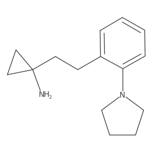 1-{2-[2-(Pyrrolidin-1-yl)phenyl]ethyl}cyclopropan-1-amine结构式