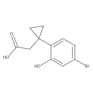 2-[1-(4-Bromo-2-hydroxyphenyl)cyclopropyl]acetic acid结构式