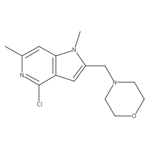 4-Chloro-1,6-dimethyl-2-(4-morpholinylmethyl)-1H-pyrrolo[3,2-c]pyridine结构式