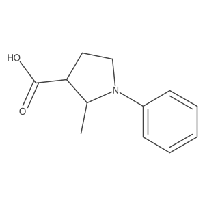 2-Methyl-1-phenylpyrrolidine-3-carboxylic acid结构式