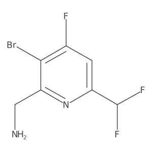 2-(Aminomethyl)-3-bromo-6-(difluoromethyl)-4-fluoropyridine Structure