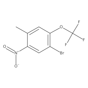 1-Bromo-4-methyl-5-nitro-2-(trifluoromethoxy)benzene结构式