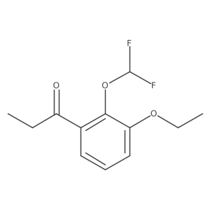1-(2-(Difluoromethoxy)-3-ethoxyphenyl)propan-1-one Structure