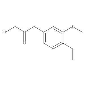 1-Chloro-3-(4-ethyl-3-(methylthio)phenyl)propan-2-one结构式