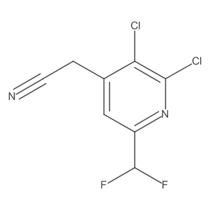 2-(2,3-Dichloro-6-(difluoromethyl)pyridin-4-yl)acetonitrile Structure