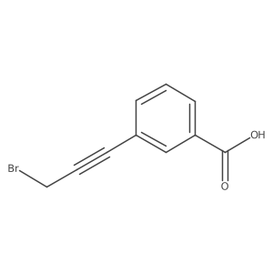 3-(3-Bromoprop-1-YN-1-YL)benzoic acid Structure