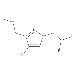 4-bromo-1-(2,2-difluoroethyl)-3-(methoxymethyl)-1H-pyrazole结构式
