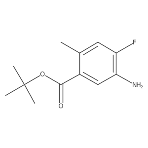 Tert-butyl 5-amino-4-fluoro-2-methylbenzoate结构式