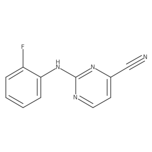 2-[(2-Fluorophenyl)amino]pyrimidine-4-carbonitrile结构式