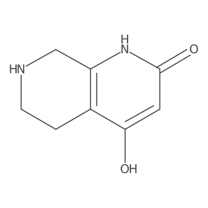 4-Hydroxy-1,2,5,6,7,8-hexahydro-1,7-naphthyridin-2-one结构式