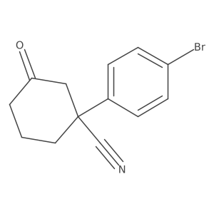 1-(4-Bromophenyl)-3-oxocyclohexanecarbonitrile结构式